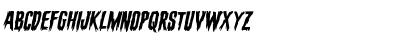 Download Eva Fangoria Expanded Italic Expanded Italic Font Uppercase Preview