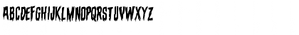 Download Eva Fangoria Staggered Rotalic Italic Font Uppercase Preview