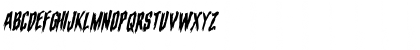 Download Eva Fangoria Warped Italic Italic Font Uppercase Preview
