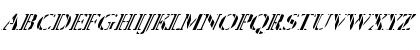 Download FZ ROMAN 24 STRIPED ITALIC Normal Font Uppercase Preview