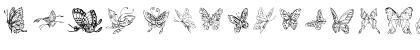 Download LSButterflies Regular Font Uppercase Preview