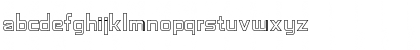 Download SF Chaerilidae Outline Regular Font Lowercase Preview