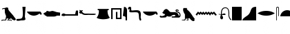 Download Egyptian Hieroglyphs Silhouette Regular Font