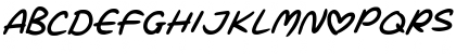 Download Love Marker Italic Font Lowercase Preview