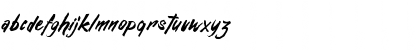 Download Rusty&Gosh_PersonalUseOnly Regular Font Lowercase Preview