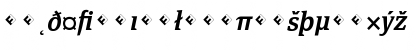 Download PageSerif-DemiBoldItalicExp Regular Font Lowercase Preview