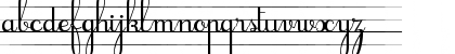 Download Cursif & Lignes Regular Font Lowercase Preview