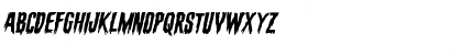 Download Eva Fangoria Expanded Italic Expanded Italic Font Lowercase Preview