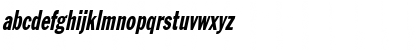 Download LibraryGothicHeavyCondensed Italic Font Lowercase Preview