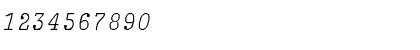 Download Light Italic Font Numeric Preview