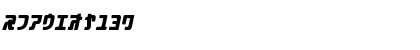 Download Aquasky20KAT Italic Font Numeric Preview