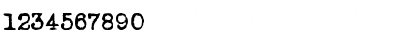 Download LoveLetterTypewriter Regular Font Numeric Preview
