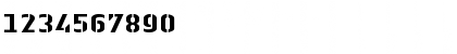 Download LTAuthenticStencil Regular Font Numeric Preview