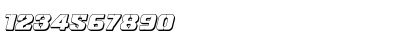 Download Left Hand Luke 3D Italic Italic Font Numeric Preview