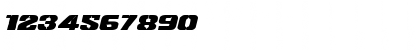 Download Left Hand Luke Expanded Italic Expanded Italic Font Numeric Preview