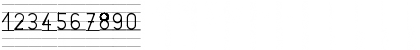 Download Ecole Cursive Mod謥 Regular Font Numeric Preview
