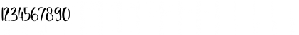 Download Letterhand Regular Font Numeric Preview