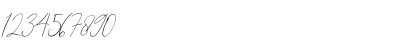 Download London Signature Italic Regular Font Numeric Preview