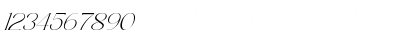 Download Luimp Light Italic Light Font Numeric Preview