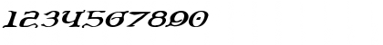 Download Queen & Country Expanded Italic Expanded Italic Font Numeric Preview