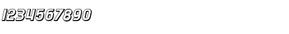 Download SF Speedwaystar Shaded Oblique Font Numeric Preview