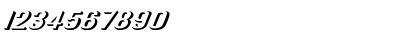 Download Shadow 2 Italic Font Numeric Preview