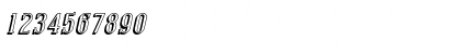 Download Covington Shadow Italic Font Numeric Preview