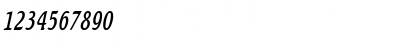 Download BeachThin Italic Font Numeric Preview