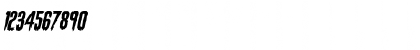 Download Eva Fangoria Expanded Italic Expanded Italic Font Numeric Preview