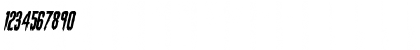 Download Eva Fangoria Italic Italic Font Numeric Preview