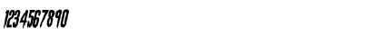 Download Eva Fangoria Staggered Italic Italic Font Numeric Preview