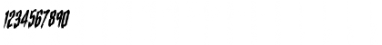 Download Eva Fangoria Warped Italic Italic Font Numeric Preview