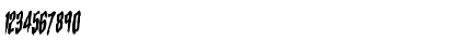 Download Eva Fangoria Warped Rotalic Italic Font Numeric Preview