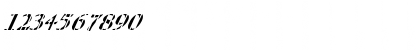 Download FZ ROMAN 24 STRIPED ITALIC Normal Font Numeric Preview