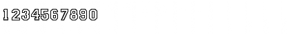 Letterman Regular Font Numeric Preview