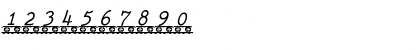 Download LetterTrain Italic Font Numeric Preview