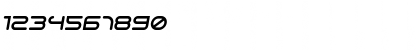 Download Life in Space Italic Font Numeric Preview