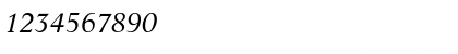 Download Ligature RegularItalic Font Numeric Preview