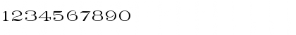 Download Light Roman Regular Font Numeric Preview