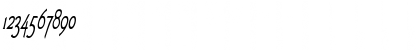 Download LoveLettersCondensed Italic Font Numeric Preview