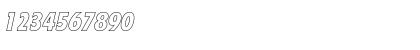 Download LuisBeckerOutline-ExtraBold Italic Font Numeric Preview