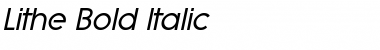 Download Lithe Bold Italic Font Title Preview