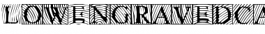 Download LowEngravedCapsLight Regular Font Title Preview