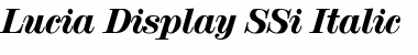 Download Lucia Display SSi Italic Font Title Preview