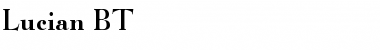 Download Lucian BT Roman Font Title Preview