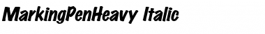 Download MarkingPenHeavy Italic Font