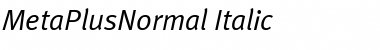 Download MetaPlusNormal Italic Font