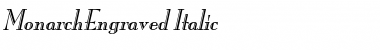 Download MonarchEngraved Italic Font