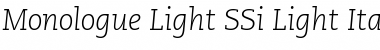 Download Monologue Light SSi Light Italic Font
