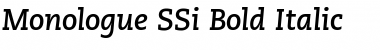 Download Monologue SSi Bold Italic Font